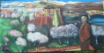 Œuvre contemporaine nommée « La vallée du Dadès au printemps », Réalisée par ABERNARDO