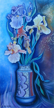 Œuvre contemporaine nommée « Les iris jaunes de Talant », Réalisée par ABERNARDO