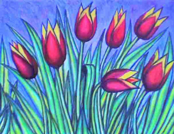 Œuvre contemporaine nommée « Les Tulipes III », Réalisée par STEPHANE CUNY