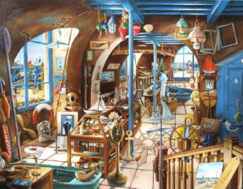 Œuvre contemporaine nommée « Le magasin d'antiquités marines », Réalisée par DOMINIQUE PINEAU