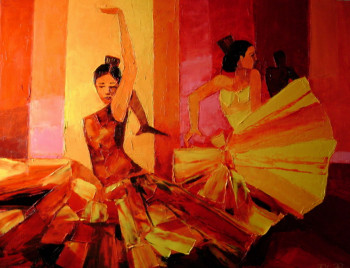 Œuvre contemporaine nommée « Le Flamenco », Réalisée par MICHELE RIBEIRO