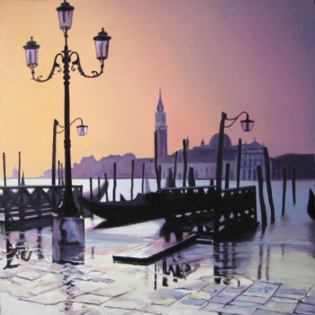 Œuvre contemporaine nommée « Venise coucher de soleil », Réalisée par PHILIPPE ETIENNE