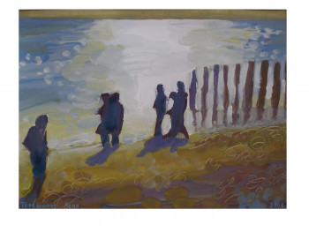 Œuvre contemporaine nommée « A la Pointe du Cap Ferret.Février », Réalisée par LéNA TERESHONOK