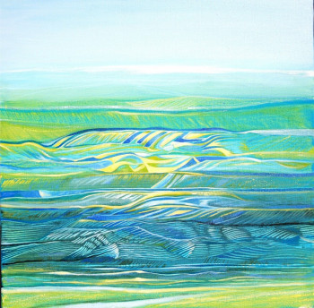 Œuvre contemporaine nommée « Paysage bleu 1. Païsatge blau », Réalisée par CAVATORE GUI