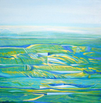 Œuvre contemporaine nommée « Paysage bleu 2. Païs blau 2 », Réalisée par CAVATORE GUI