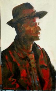 Œuvre contemporaine nommée « L'homme au chapeau », Réalisée par CAROLE MELMOUX