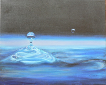 Œuvre contemporaine nommée « Goutte d'eau », Réalisée par GWEN