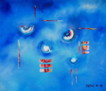 Œuvre contemporaine nommée « taupe tapie », Réalisée par PATOU.B