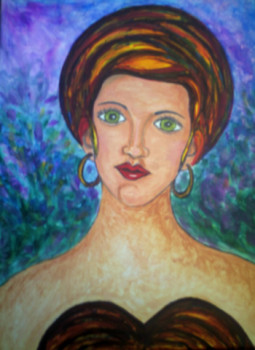 Œuvre contemporaine nommée « La femme au turban », Réalisée par STEPHANE CUNY