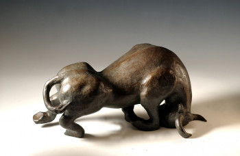 Œuvre contemporaine nommée « taureau », Réalisée par FLORENCE SAGITTARIO