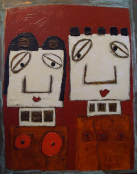 Œuvre contemporaine nommée « le couple », Réalisée par HERVé OBERTO