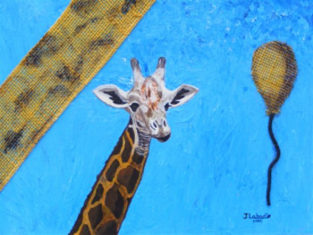 Œuvre contemporaine nommée « tête de girafe », Réalisée par JACQUELINE LABADIE