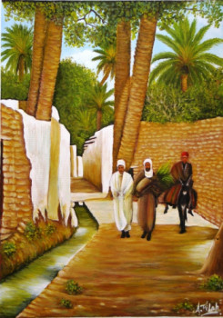 Œuvre contemporaine nommée « une rue à laghouat », Réalisée par ABDELMALEK FILAH