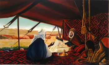 Œuvre contemporaine nommée « l'invité sous la tante », Réalisée par ABDELMALEK FILAH