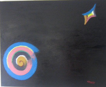Œuvre contemporaine nommée « l'escargot lumière », Réalisée par MARIE-ROSE ATCHAMA