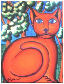 Œuvre contemporaine nommée « Die rote Katze », Réalisée par STEPHANE CUNY
