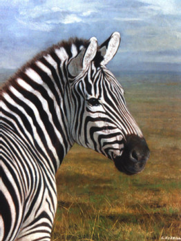 Œuvre contemporaine nommée « Zebra », Réalisée par GABRIEL HERMIDA