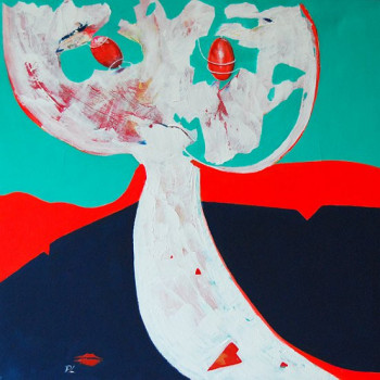 Œuvre contemporaine nommée « L4OLIVIER ET LE HIBOU », Réalisée par PATTY LAURENT
