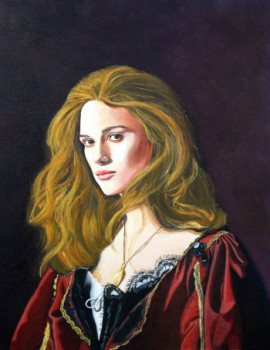 Œuvre contemporaine nommée « PORTRAIT - "Elizabeth Swann  (Keira Knightley dans Pirates des Caraibes)" », Réalisée par AGRISELIN