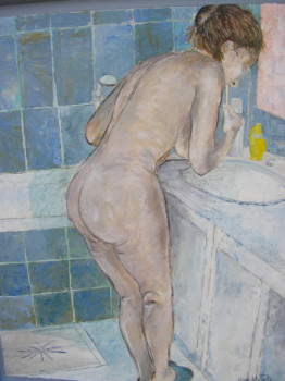 Œuvre contemporaine nommée « la toilette », Réalisée par HUGHES DE LA TAILLE