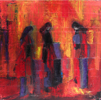 Œuvre contemporaine nommée « Quartet », Réalisée par BRIGITTE PETIT