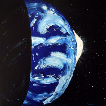 Œuvre contemporaine nommée « Planet Earth 1 », Réalisée par FABIEN FREGONA