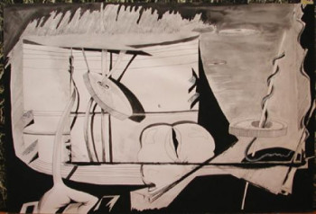 Œuvre contemporaine nommée « Peinture acrylique 83 », Réalisée par AMAURY ARSAC