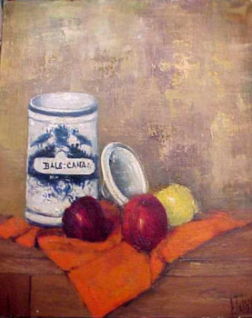 Œuvre contemporaine nommée « Paul Jallat "les pommes" », Réalisée par CLAUDE LECOMTE