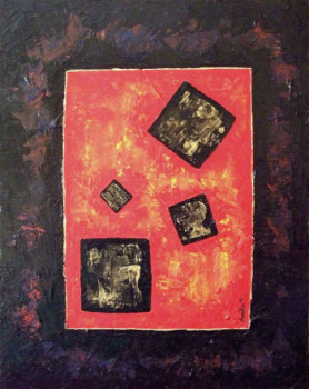 Œuvre contemporaine nommée « 4 carrés », Réalisée par AMéLIA TOUSSAINT