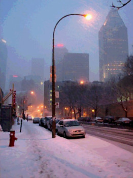 Œuvre contemporaine nommée « DECEMBRE SOUS LA NEIGE », Réalisée par ALAIN SERRUYA