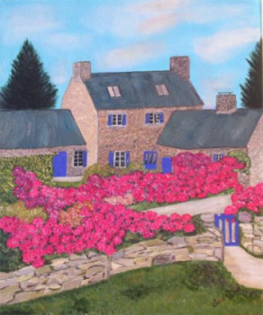 Œuvre contemporaine nommée « hameau fleuri », Réalisée par CLAIRE