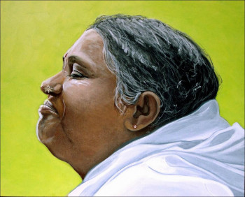 Œuvre contemporaine nommée « PORTRAIT - Amma (Sri Amritanandamayi Dévi) », Réalisée par AGRISELIN