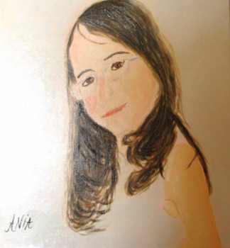 Œuvre contemporaine nommée « Portrait de jeune fille », Réalisée par ANIA