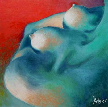 Œuvre contemporaine nommée « kiss on the sholder », Réalisée par RALUCA ANDREEA KITTY