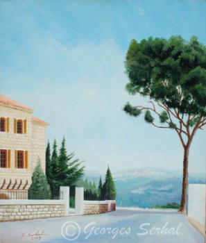 Œuvre contemporaine nommée « L 048 - Sur la route de Bikfaya / Liban », Réalisée par GEORGES SERHAL