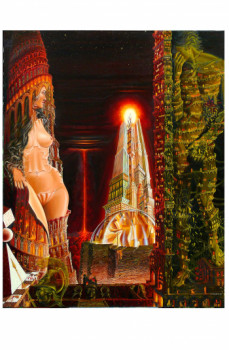 Œuvre contemporaine nommée « les tours de babel », Réalisée par MIGUEL FRANCISCO GARCIA-DIEZ