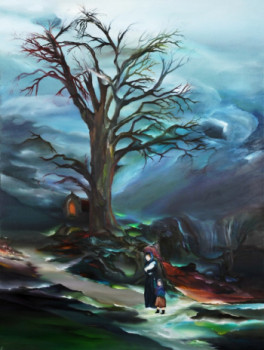 Œuvre contemporaine nommée « l'arbre », Réalisée par NADINE SANTAMARIA