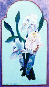 Œuvre contemporaine nommée « Iris sans vase », Réalisée par ABERNARDO