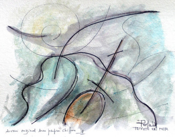Œuvre contemporaine nommée « tempete en mer », Réalisée par JANPOL PORTALIS