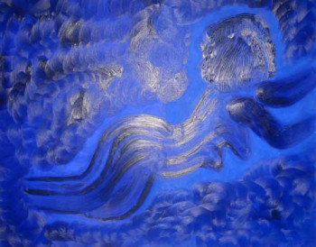 Œuvre contemporaine nommée « FEMME DANS LA MER », Réalisée par ALEXANDRE NICOLASFLAMEL