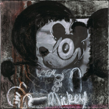Œuvre contemporaine nommée « Mickey est méchant », Réalisée par PARIS-PICHON