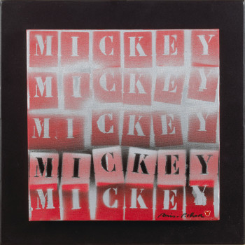 Œuvre contemporaine nommée « Mickey 14 », Réalisée par PARIS-PICHON