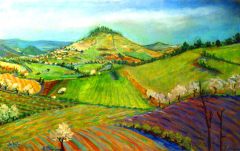 Œuvre contemporaine nommée « Paysage de Montrognon,Puy de Dom,FRANCE », Réalisée par SABAH