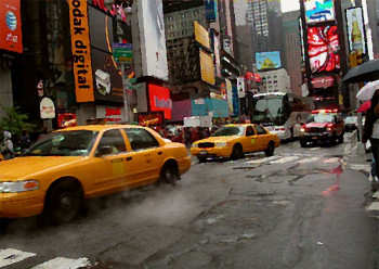 Œuvre contemporaine nommée « TAXI TIMES SQUARE 3 », Réalisée par ALAIN SERRUYA