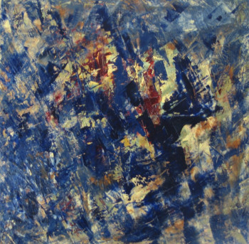 Œuvre contemporaine nommée « Dans les bleus I », Réalisée par MARCO