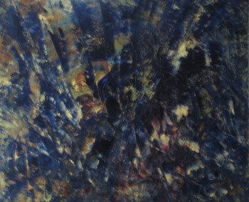 Œuvre contemporaine nommée « Dans les bleus II », Réalisée par MARCO