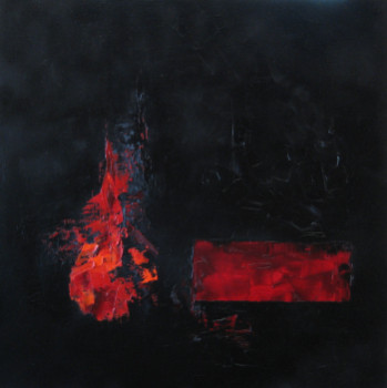 Œuvre contemporaine nommée « Noirs et Rouges II », Réalisée par MARCO