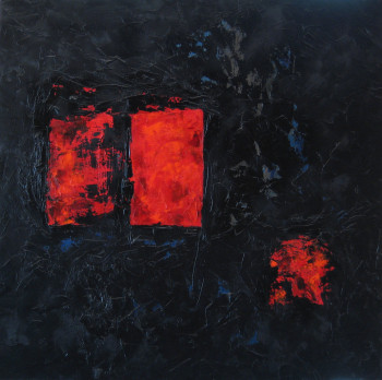 Œuvre contemporaine nommée « Rouges, Bleus, Ombres II », Réalisée par MARCO