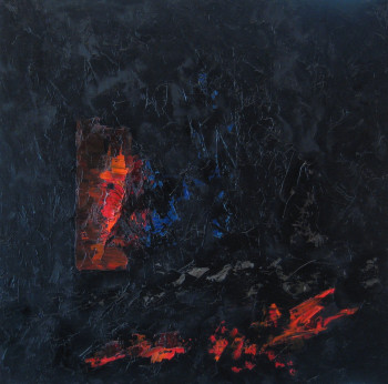 Œuvre contemporaine nommée « Rouges, Bleus, Ombres IV », Réalisée par MARCO