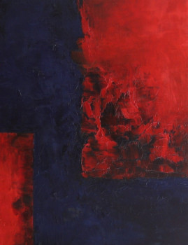 Œuvre contemporaine nommée « Dérive Rouge I », Réalisée par MARCO
